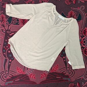 Liz Claiborne Sheer Blush Metallic Dot Blouse